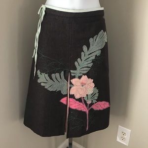 🌼 Ted Baker Flower Embellished Maxi Skirt Size 8